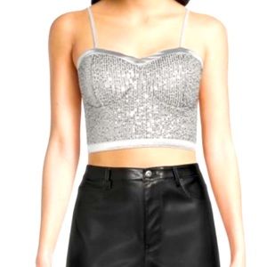 NYC SILVER SPARKLE CAMI